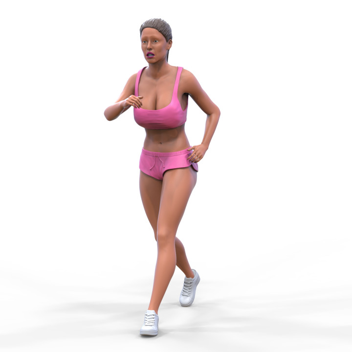 Woman Running with Athletic Outfits image