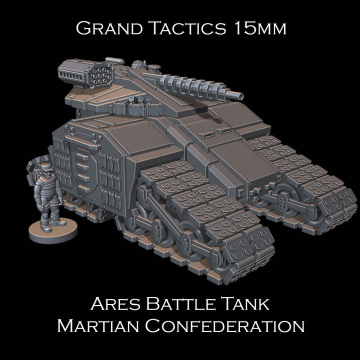 15mm SCI-FI Grand Tactics - Ares Battle Tank - Presupported image