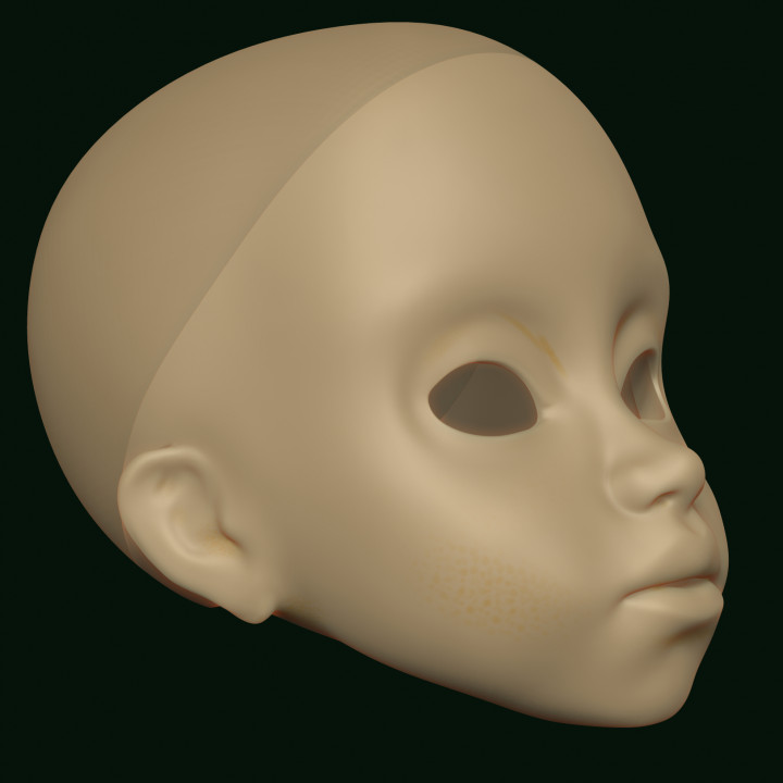 BJD Doll head Bouillette pre-support