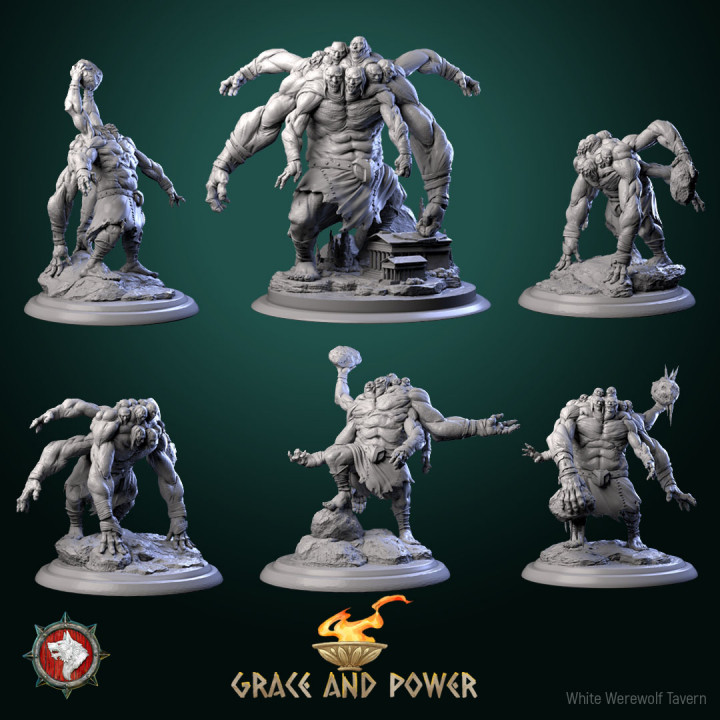 Grace and Power February 2024 bundle 29 STL's miniatures pre-supported image