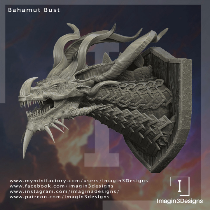 Pre-Supported Bahamut Bust image