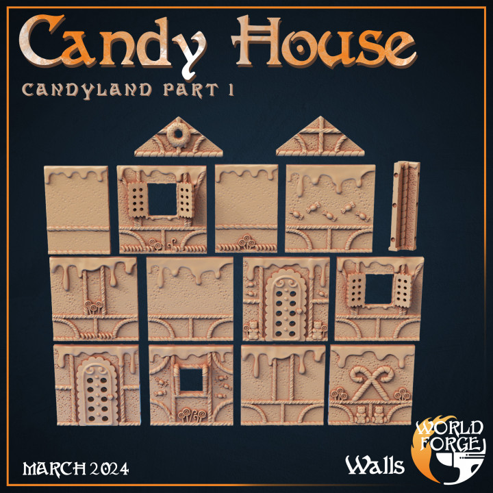 3D Printable Modular Candy House by World Forge Miniatures