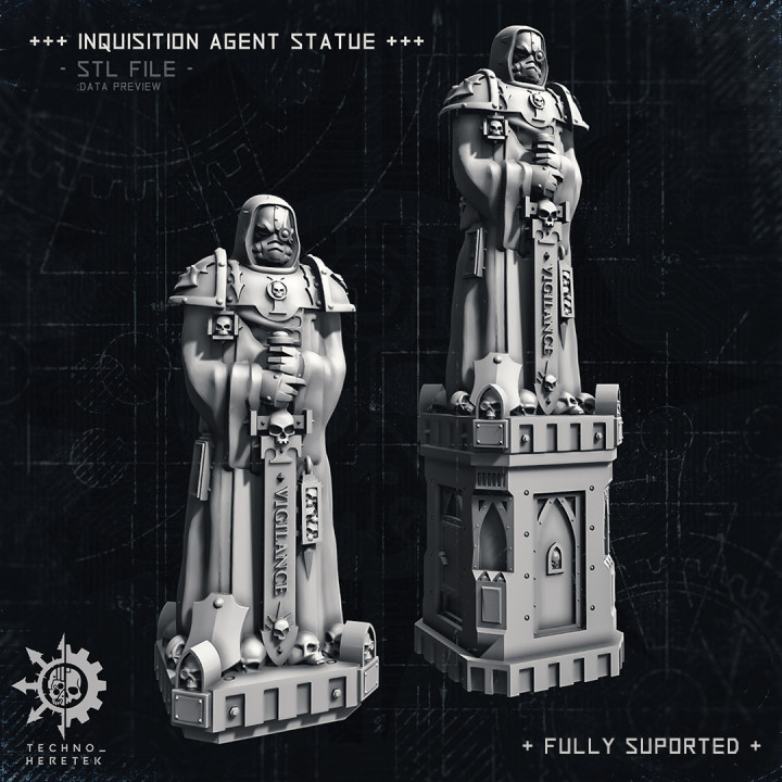 Imperial Statue - Inquisition Agent for Wh40k