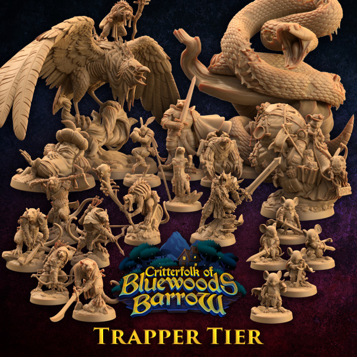 The Critterfolk of Bluewoods Barrows  | Trapper Tier | PRESUPPORTED image