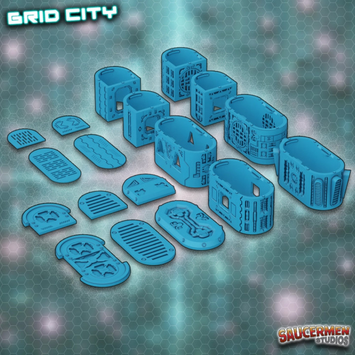 Grid City - Capsule Buildings image