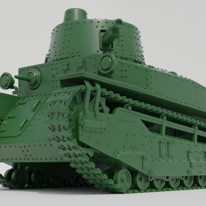 3D Printable Medium Tank Type 89A I-Go + 2 Tankmen (Japan, WW2) by