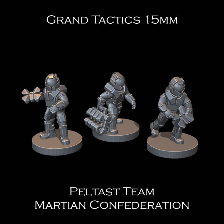 15mm SCI-FI Grand Tactics - Peltast Team - Presupported image
