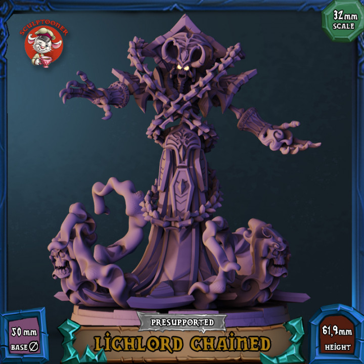 LichLord - 32mm scale pre-supported miniature
