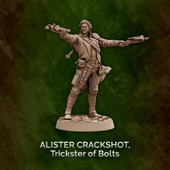 Alister Crackshot, Trickster of Bolts - Human, Crossbow Expert