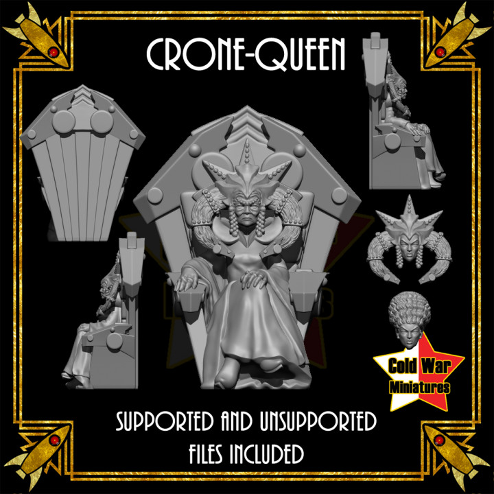 Crone Queen of the Steppes on Throne image