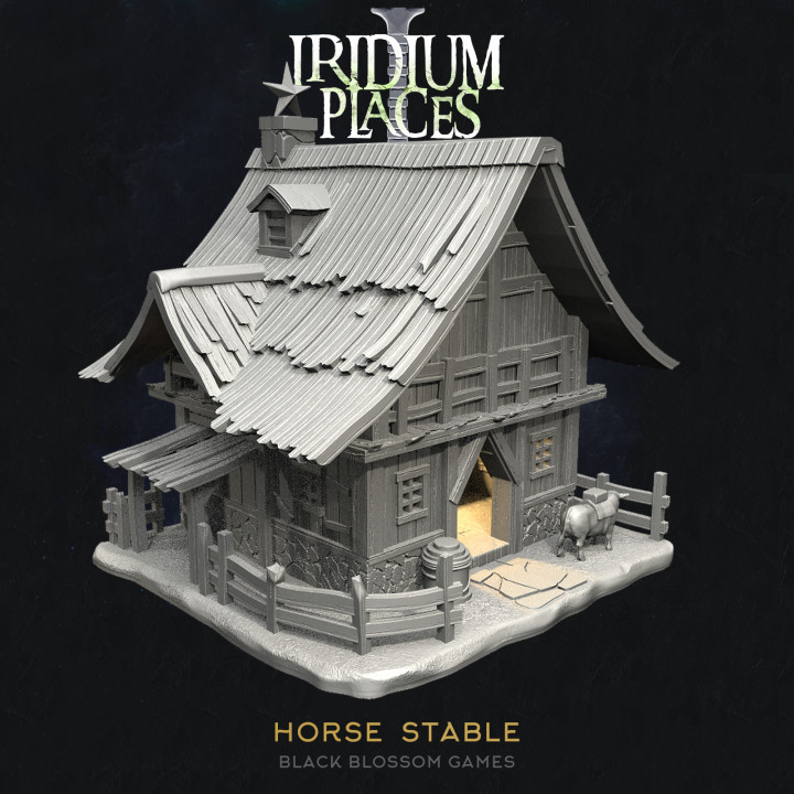 IDP01S06 Horse Stable :: Iridium Places 1 :: Black Blossom Games image