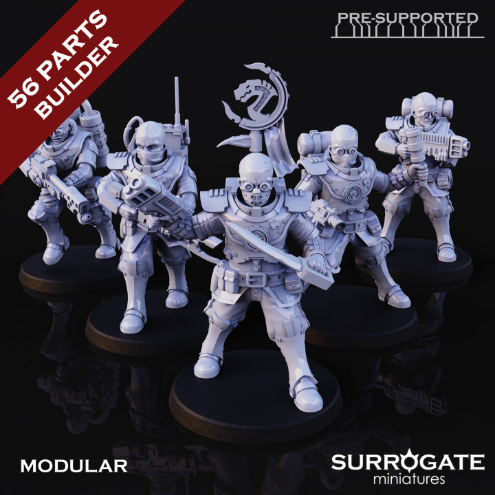 3D Printable Biohackers Bio Fodder, Surrogate Miniatures February 2024