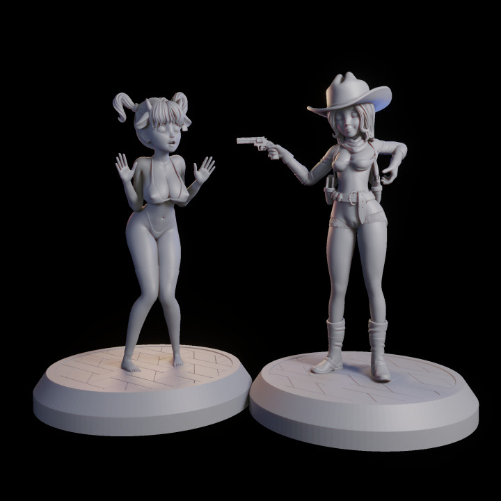 Cowgirl & Cow Girl - presupported - QB Works image