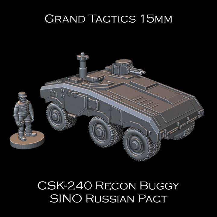 15mm SCI-FI Grand Tactics - CSK240 Recon Buggy - Presupported