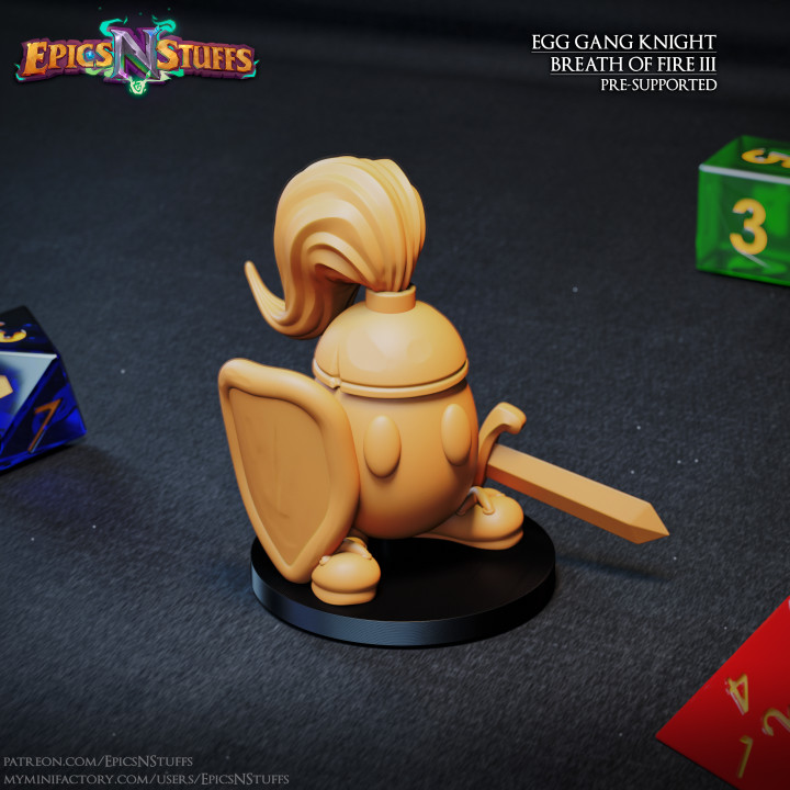 Egg Knight, Breath of Fire 3 Miniature, Pre-Supported