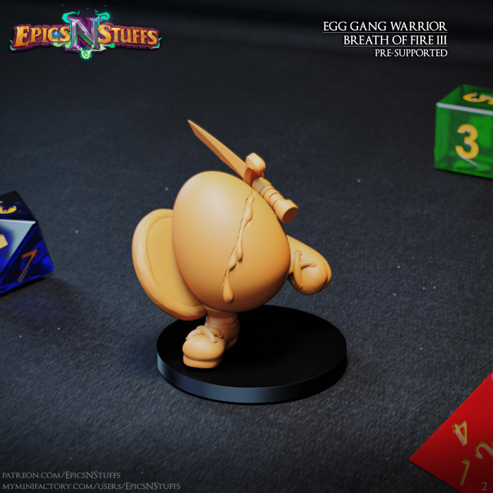 Egg Warrior 2, Breath of Fire 3 Miniature, Pre-Supported image