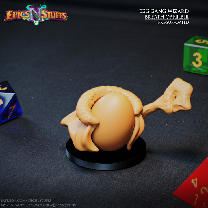 Egg Wizard 2, Breath of Fire 3 Miniature, Pre-Supported image