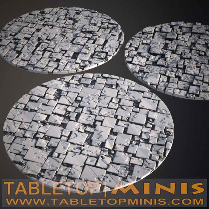 Broken Tiles 130mm x 130mm Base Toppers image