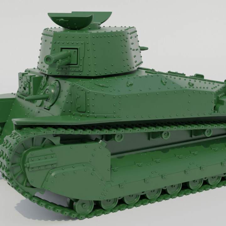 3D Printable Medium Tank Type 89B I-Go + 2 Tankmen (Japan, WW2) by ...