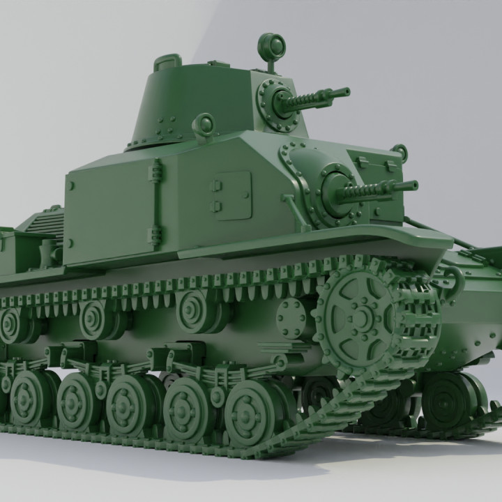 3D Printable Tankette Type 92 Jyu-Sokosha (early+late) + 2
