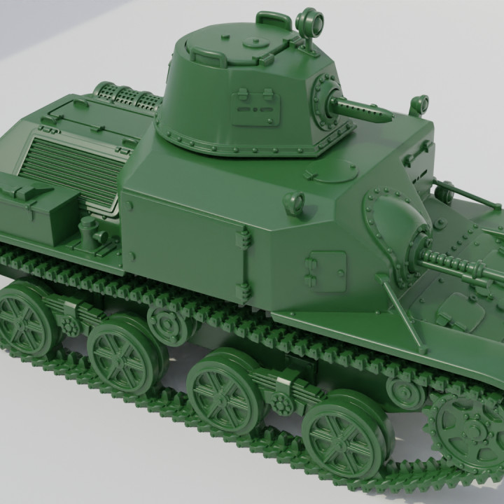 3D Printable Tankette Type 92 Jyu-Sokosha (early+late) + 2