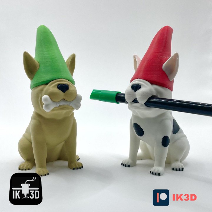 Dog With Gnome Hat Figurine / Pencil Holder / 3MF Included