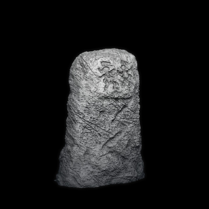 Terrain 04: Stone totem territory marker (for Dwarf tuskers) pre-supported. image