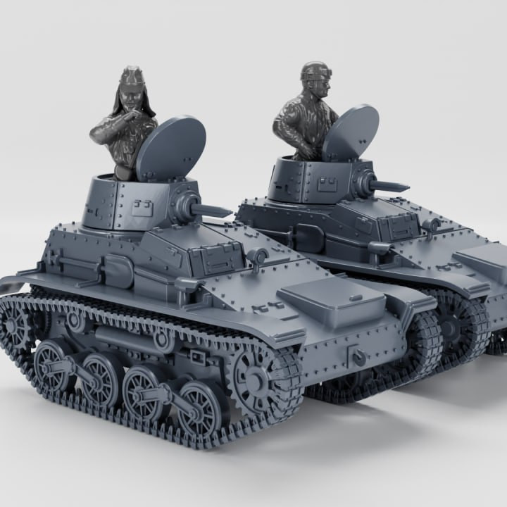 Type 97 Te-Ke Tankette + 2 Tankmen (Japan, WW2) image