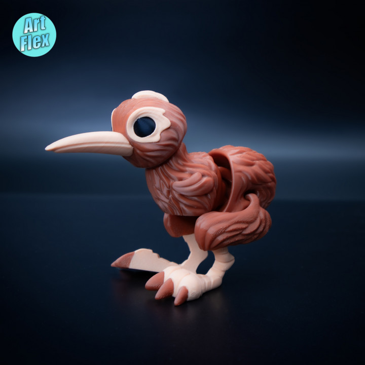 Flexi Kiwi Bird STL 3MF Multicolor