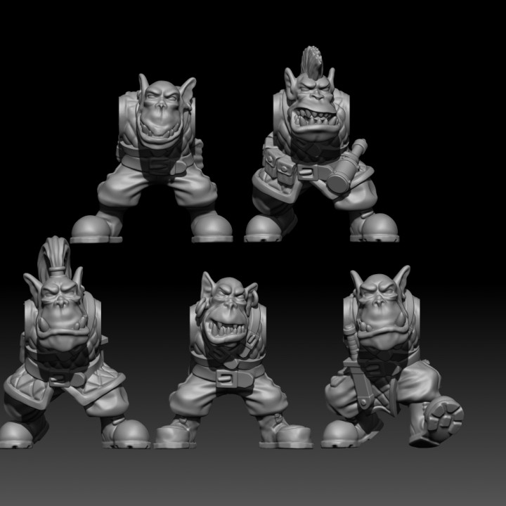 Classic orkboyz without arms set 1 image