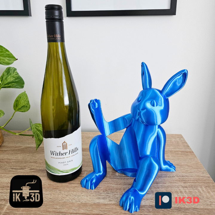 BUNNY WINE BOTTLE HOLDER / NICE AND NAUGHTY VERSIONS / NO SUPPORTS / 3MF image