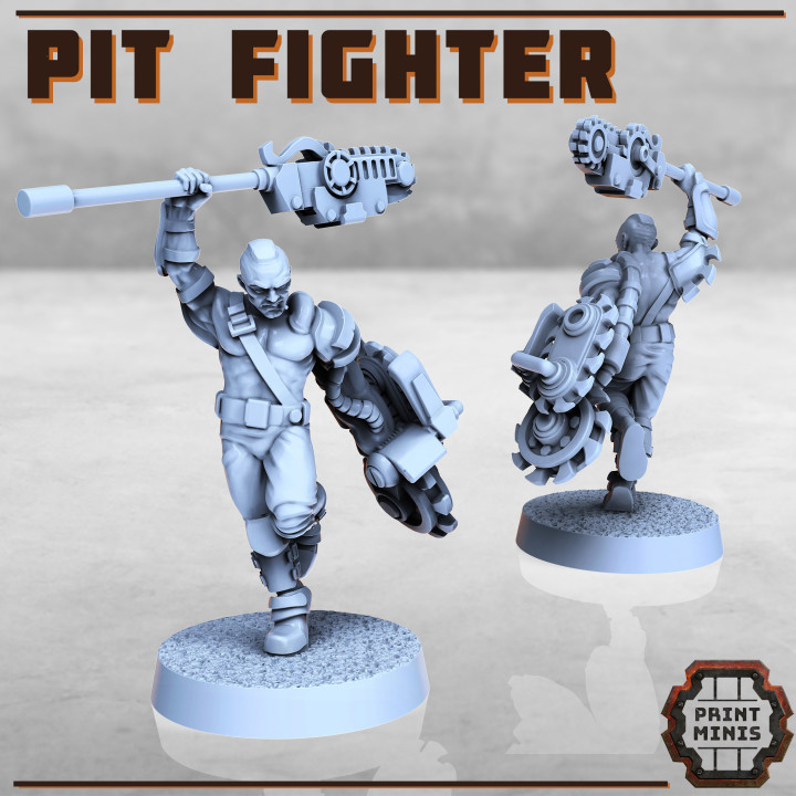 3D Printable Male Pit Fighter by Print Minis