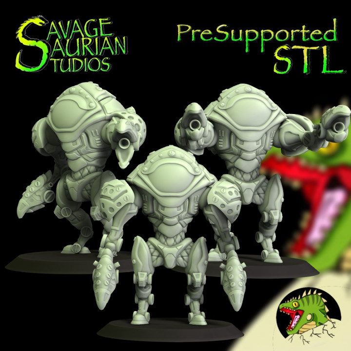 Axol'Koatl Destroyers, Scifi Deep Sea Mech Suits