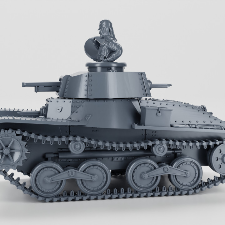 Type 4 Ke-Nu Light Tank + 2 Tankmen (Japan, WW2) image