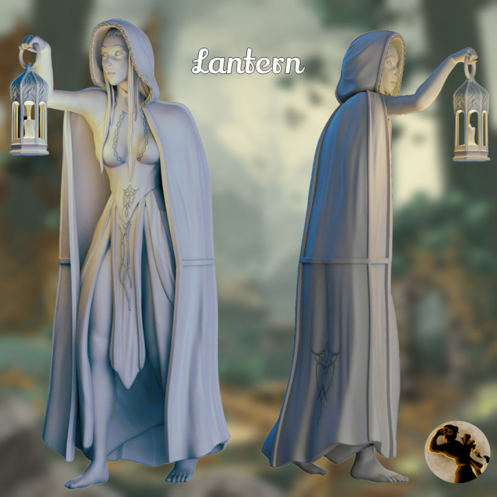 Imryll Elf Maiden Lantern |Pre-supported mini |75mm & 105mm| image