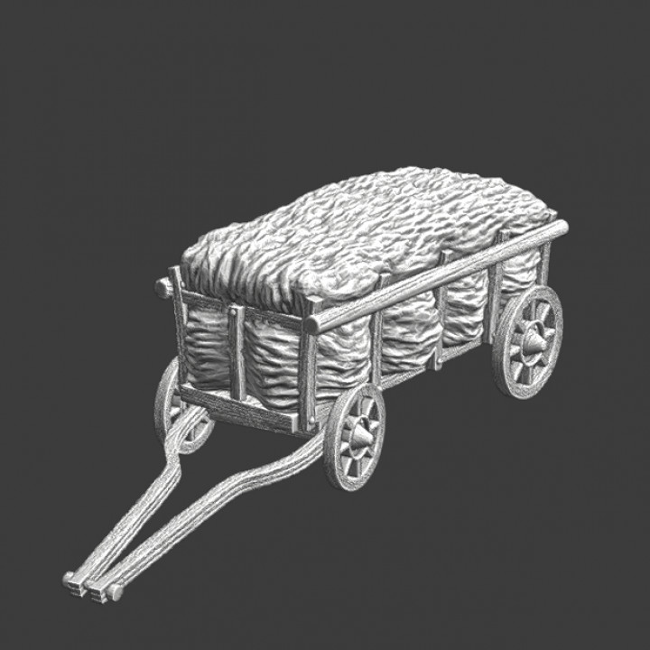 Medieval Supply Wagon - Hay for the horses image