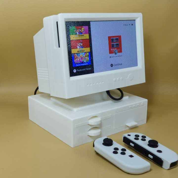3D Printable Retro Computer Stand Compatible with Switch Original/OLED ...