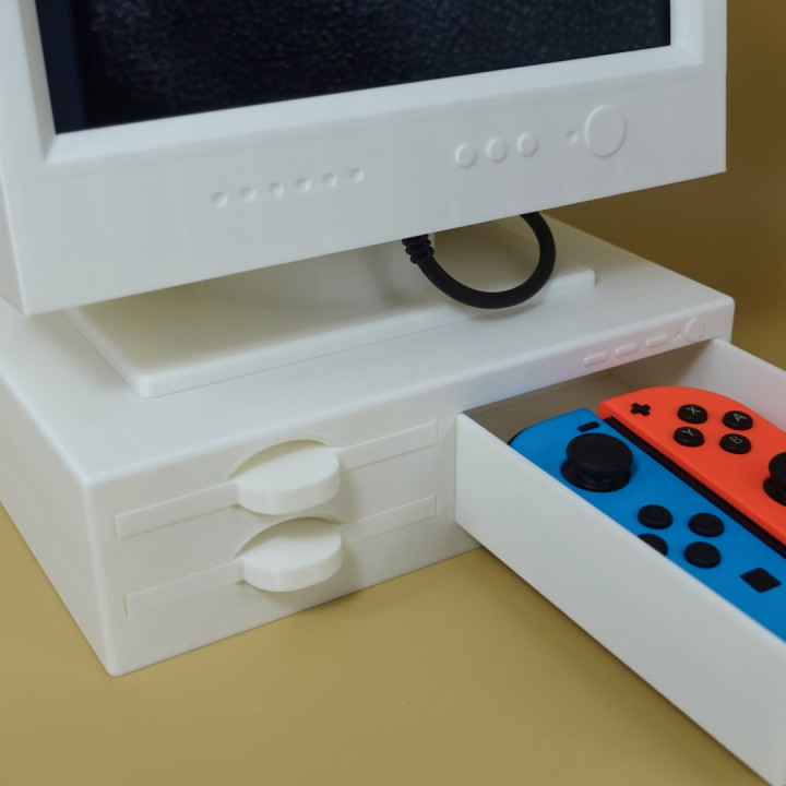 3D Printable Retro Computer Display for Nintendo Switch by