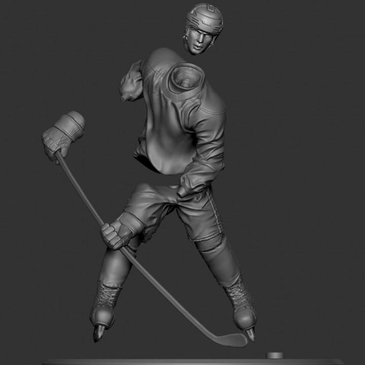Hockey player figure STL, ready for 3D printing, Movie Characters , Games, Figures , Diorama 3D image