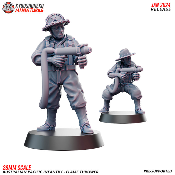 Flamethrower Team - Australian Pacific Infantry ww2