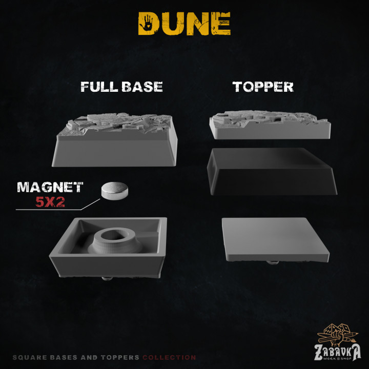 Dune (Square) - Bases and Toppers image