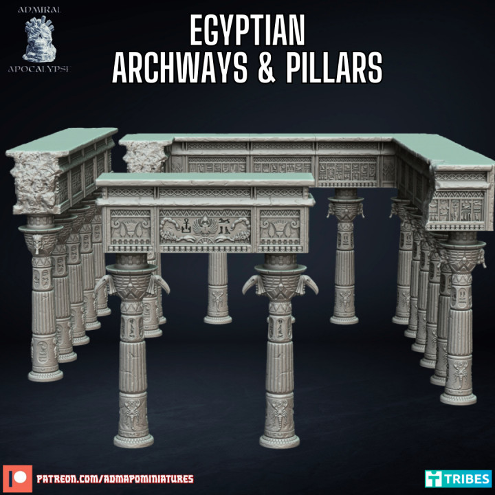 Ancient Egypt Archway and Pillar Set (Pre-supported)