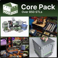 Modi Boxi: Gamer 3D Printable Gaming Storage Solution - Core Pack - Personal Use 3D model