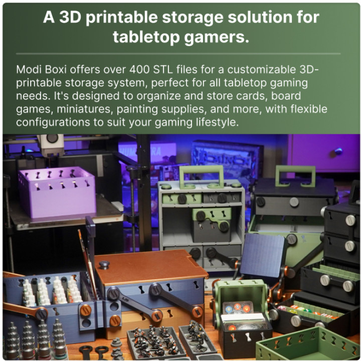 Modi Boxi: Gamer 3D Printable Storage Solution - Personal Use image