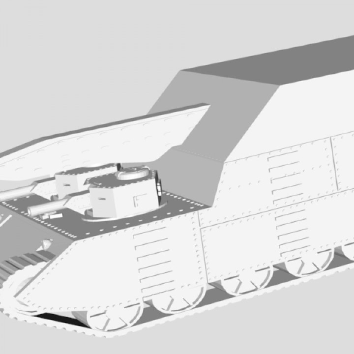 3d Printable Land Battleship Tank By Joshua Butler