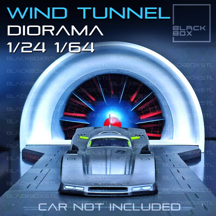 Wind Tunnel Diorama 1-24 and 1-64th scale 3D print model