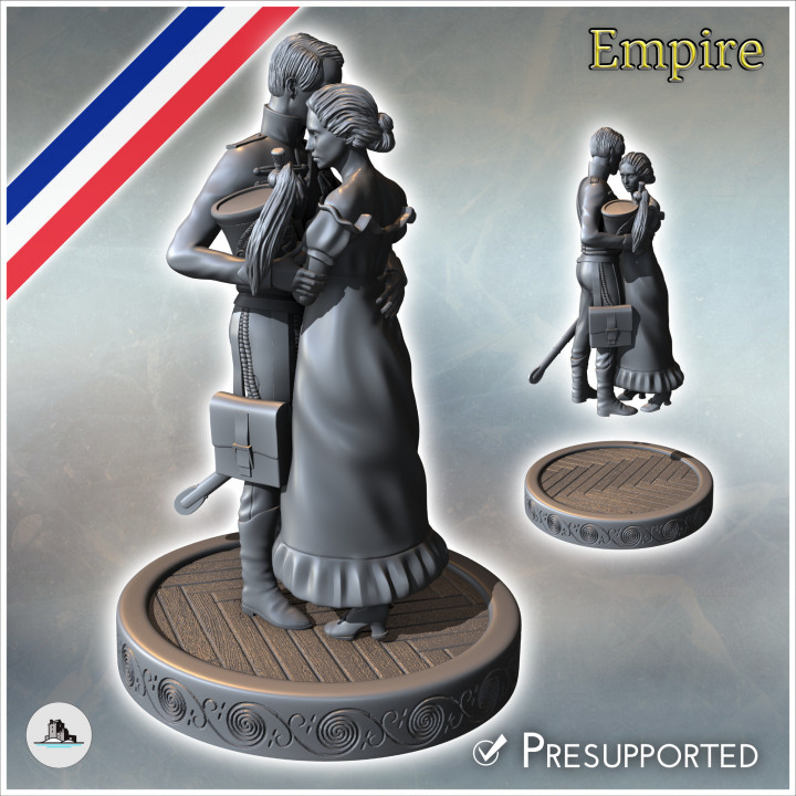 French napoleonic hussar and woman 8 - Napoleonic era Wars Historical Eagles France 1st 32mm 28mm 20mm 15mm image