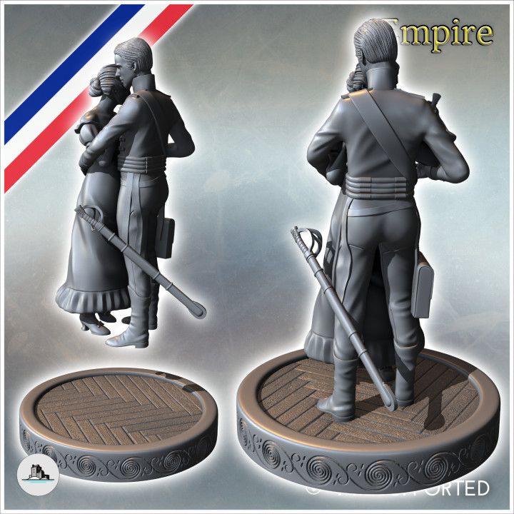 French napoleonic hussar and woman 8 - Napoleonic era Wars Historical Eagles France 1st 32mm 28mm 20mm 15mm image