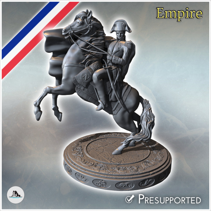 Napoleon Bonaparte crossing the Alps, from Jacques-Louis David's painting - Napoleonic era Wars Historical Eagles France 1st 32mm 28mm 20mm 15mm image