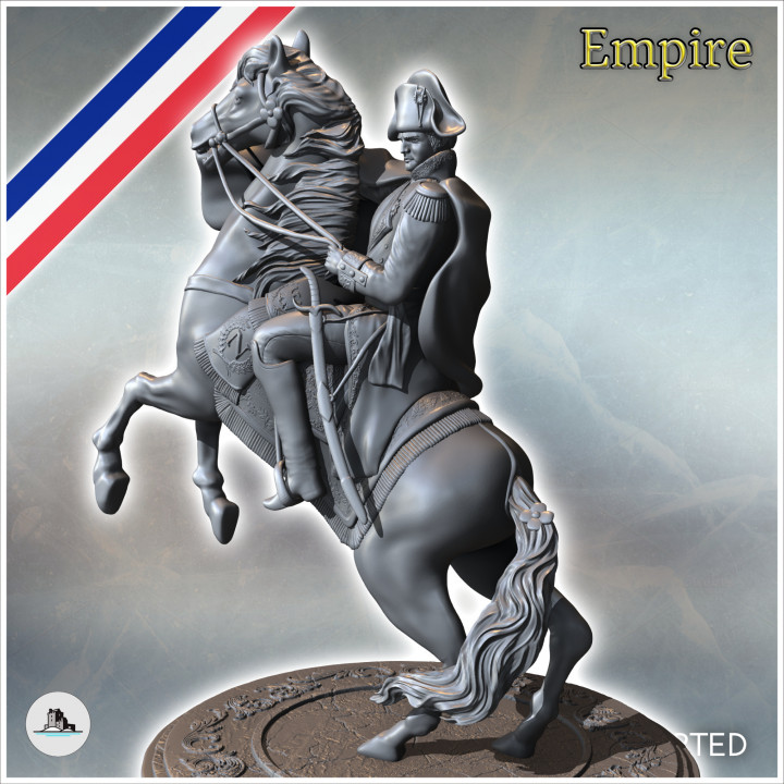 Napoleon Bonaparte crossing the Alps, from Jacques-Louis David's painting - Napoleonic era Wars Historical Eagles France 1st 32mm 28mm 20mm 15mm image